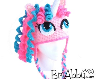 Crochet Unicorn/ Pony Hat Pattern (PDF FILE)