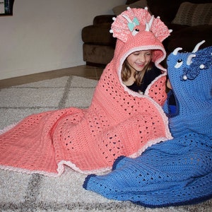 Triceratops Hooded Blanket Crochet Pattern. Cute, Cool, And Easy Dinosaur Afghan Downloadable Instructions for Kids, Teens & Adults image 6