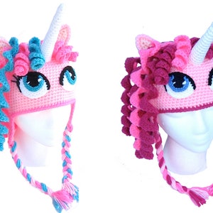 Crochet Unicorn Hat Pattern. Cute Pony Beanie Downloadable Instructions for baby girls, kids, teens and adults. Easy & Beautiful PDF FILE image 5