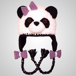Crochet Panda Hat Pattern. Easy Instructions for Cute Furry or ww Bear Beanie for Babies, Kids, Teens & Adults Halloween Costume (PDF FILE) image 6