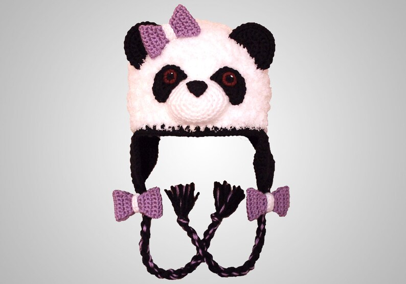 Crochet Panda Hat Pattern. Easy Instructions for Cute Furry or ww Bear Beanie for Babies, Kids, Teens & Adults Halloween Costume (PDF FILE) image 6