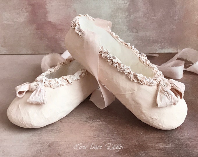 Paper Ballet Shoes Ballerina Sculpture Children's Size Etsy