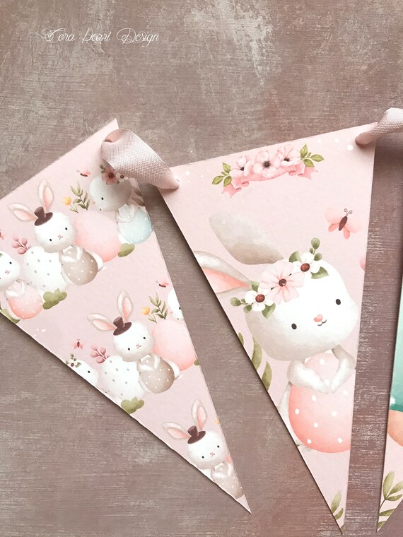 Easter Bunny Ribbon Bunting - FREE Shipping - The Party Teacher