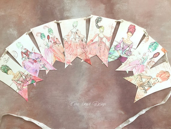 Marie Antoinette french inspired shabby wedding Place Card