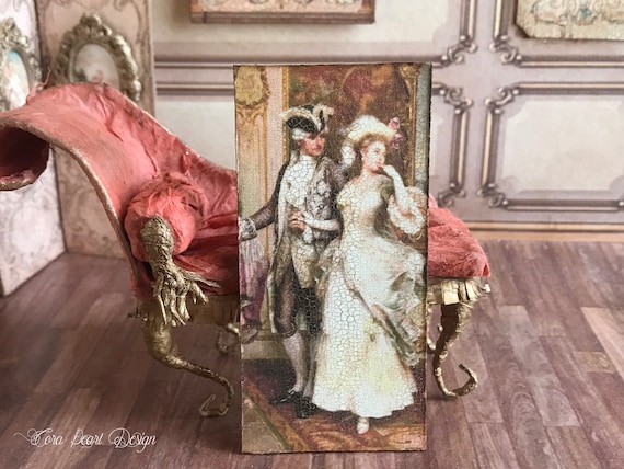 Miniature Baroque Painting Dollhouse Art Panel 12th Scale Art 1 12 Scale French Style Dolls House Decor 18th Century Italian Wall Decor Etsy UK