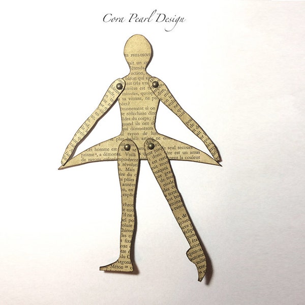 Ballerine articulé poupée livre Mark - nouveauté signet - Ballet Dancer--ballerine - papier ballerine