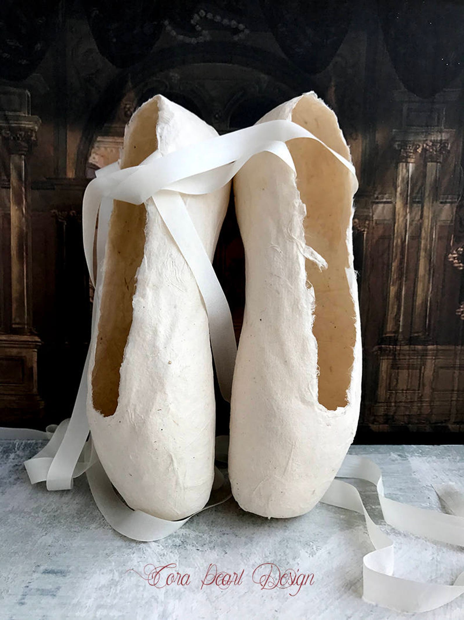 limited edition ivory paper pointe shoes gift boxed - paper ballet shoes - decorative shoes - ballet gifts - shabby chic decor b limited edition ivory paper pointe shoes gift boxed - paper ballet shoes - decorative shoes - ballet gifts - shabby chic decor b
