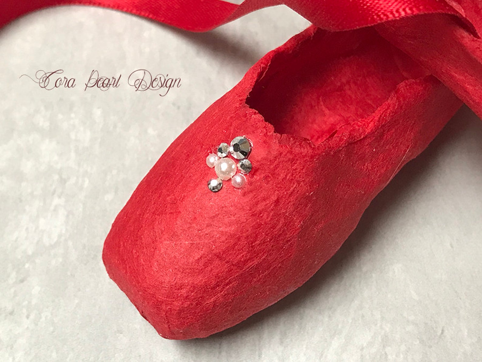red paper miniature ballet shoes with swarovski and gift box - red paper pointe shoes - ballet ornaments , ballet christmas tree red paper miniature ballet shoes with swarovski and gift box - red paper pointe shoes - ballet ornaments , ballet christmas tree