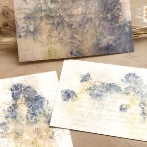 4 Bluebell Wildblumendrucke, 4 Junk-Journal-Sammelkarten für Naturliebhaber, Gartengeschenk Aquarell Wandkunst Französischer Frühlingsdekor