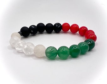 Palestinian Unity Beaded Bracelet Unisex