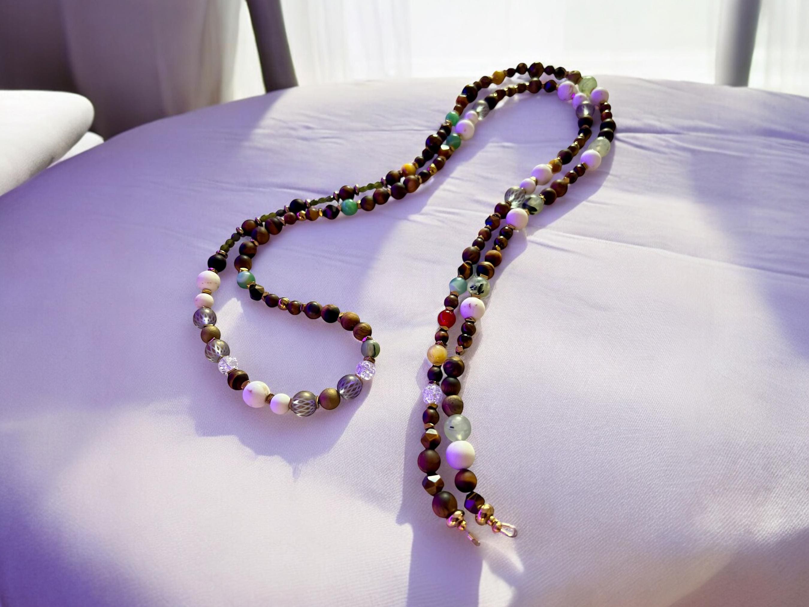 Handmade Beaded Phone Lanyard: Crossbody Strap Necklace — view 5