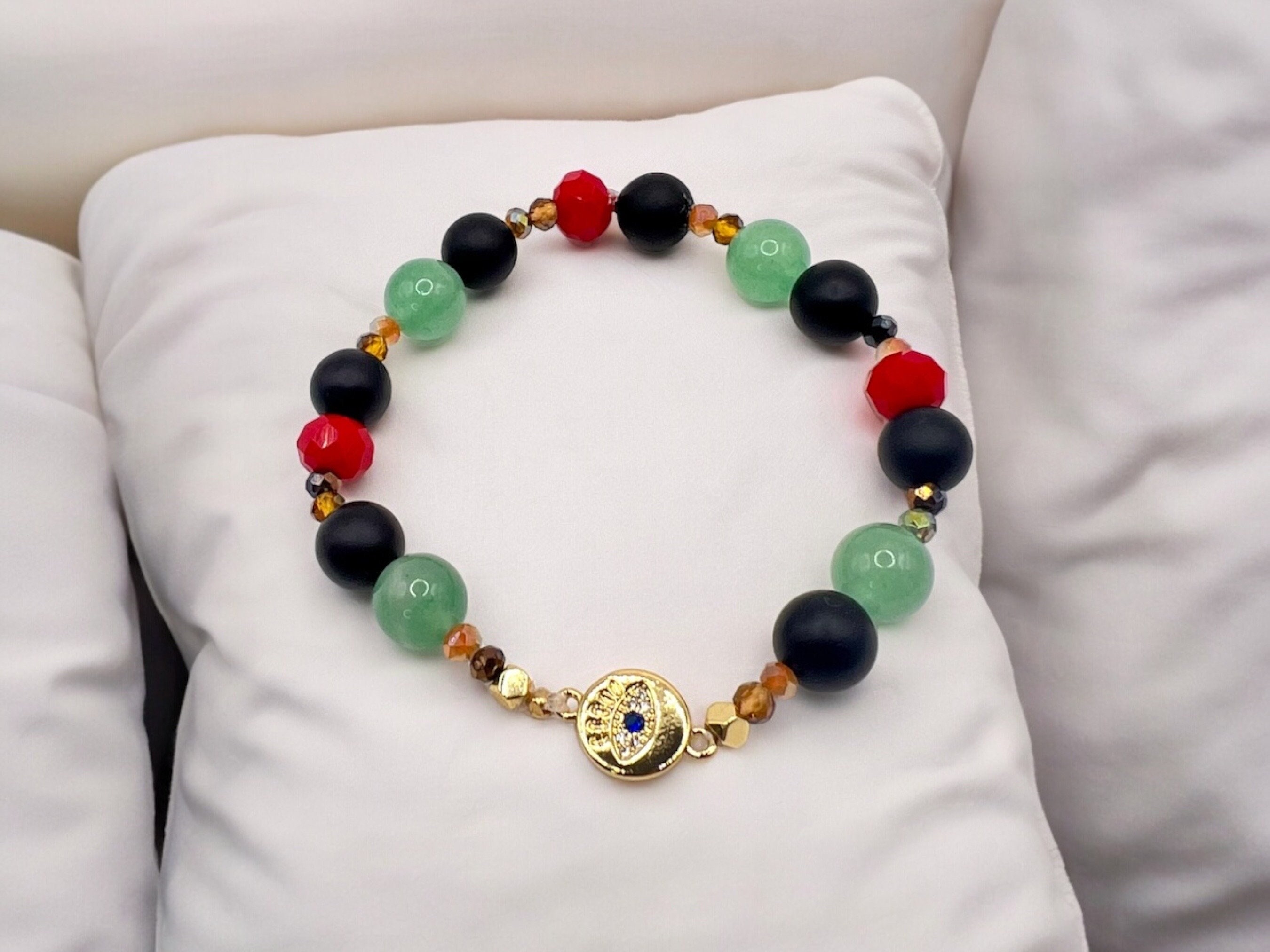 Palestine Bracelet Evil Eye Beaded Handmade Women Support — view 2