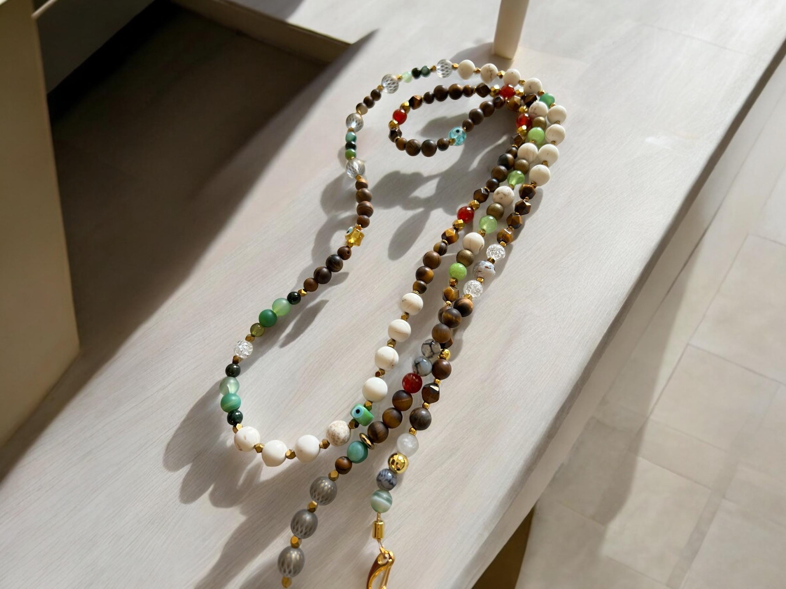 Handmade Beaded Lanyard Crossbody Strap Necklace for Phone — view 4
