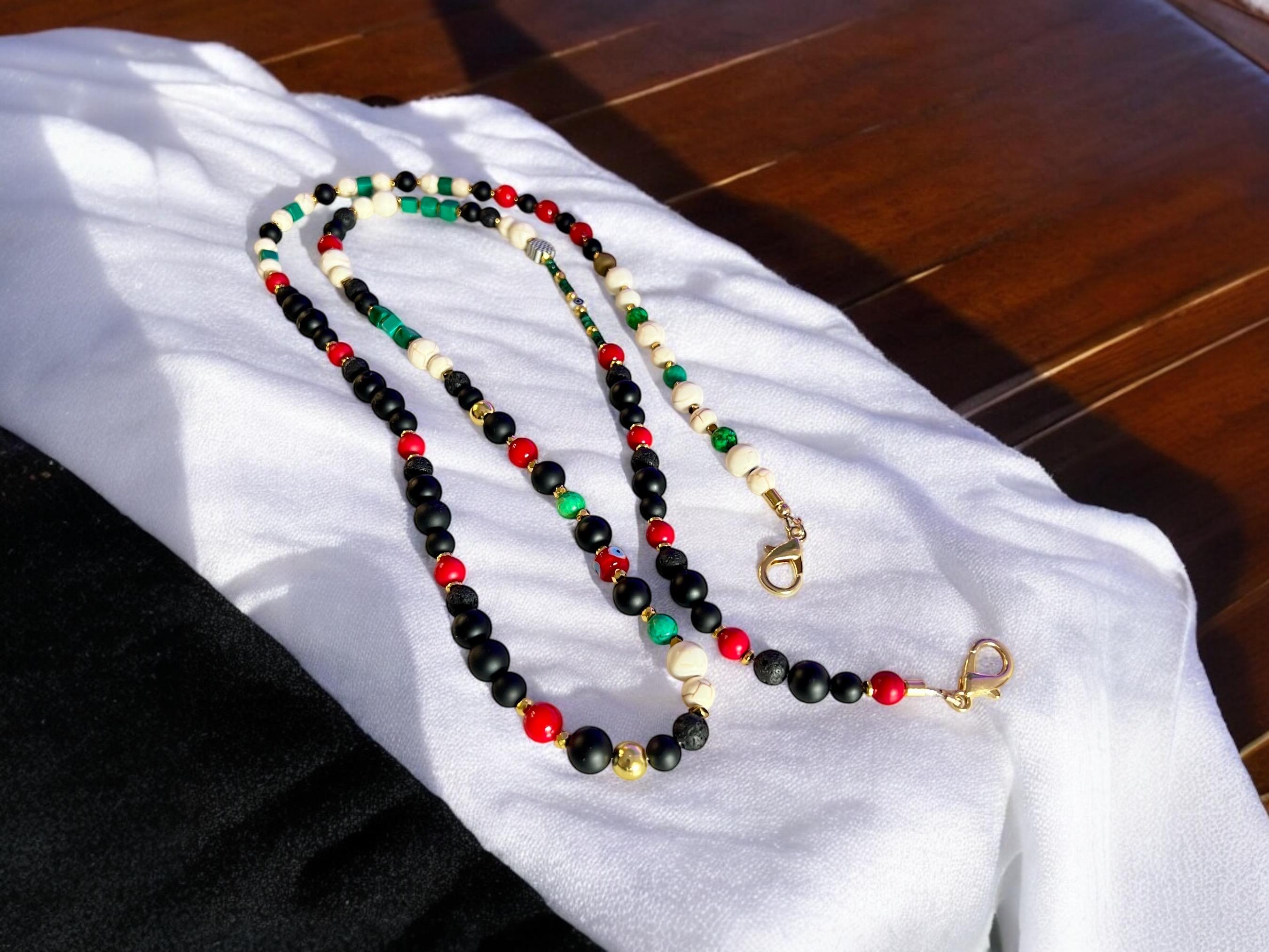 Palestine Onyx Lanyard Crossbody Strap Necklace for iPhone