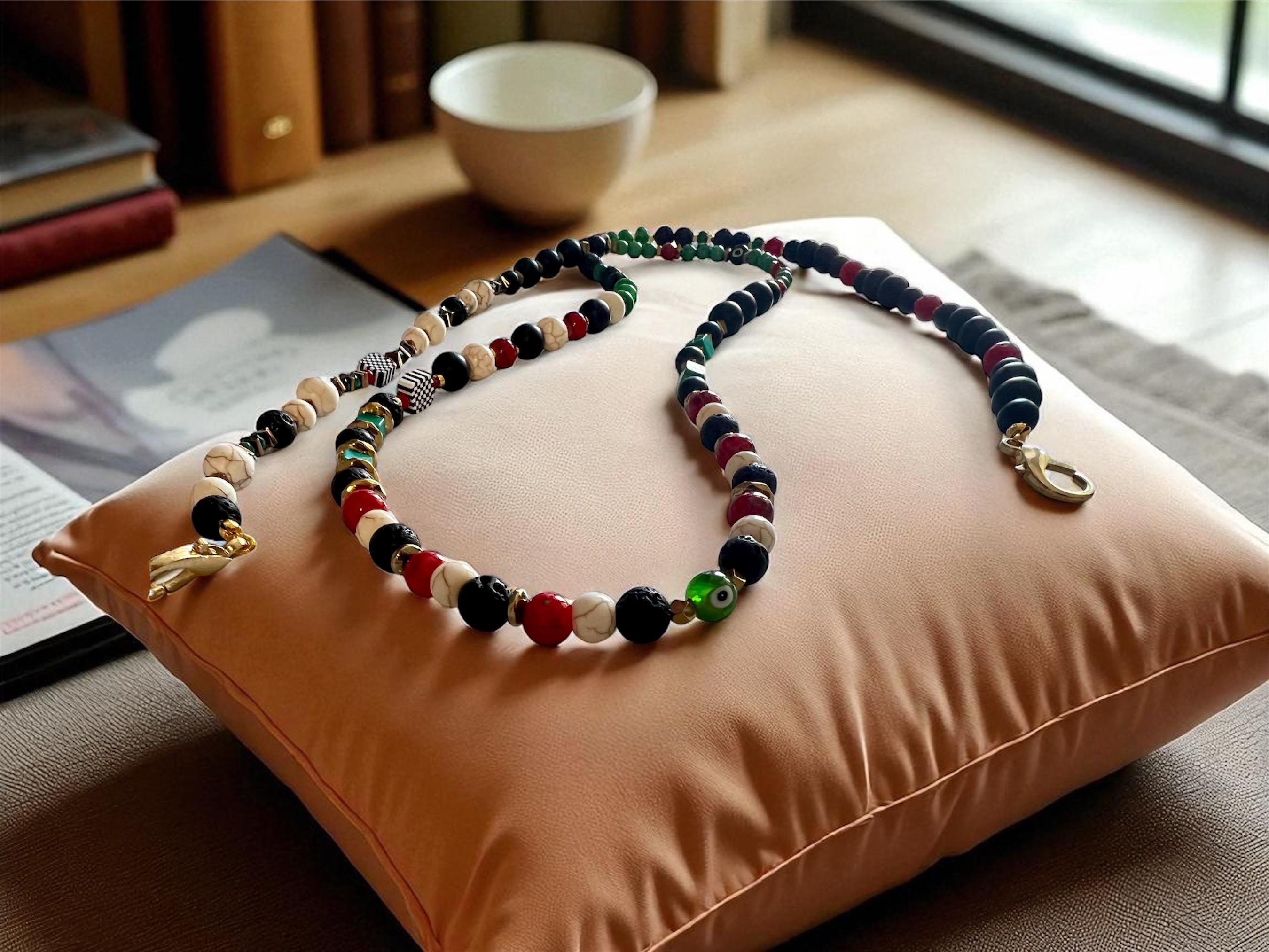Palestine Onyx Lanyard Crossbody Strap Necklace for iPhone — view 2