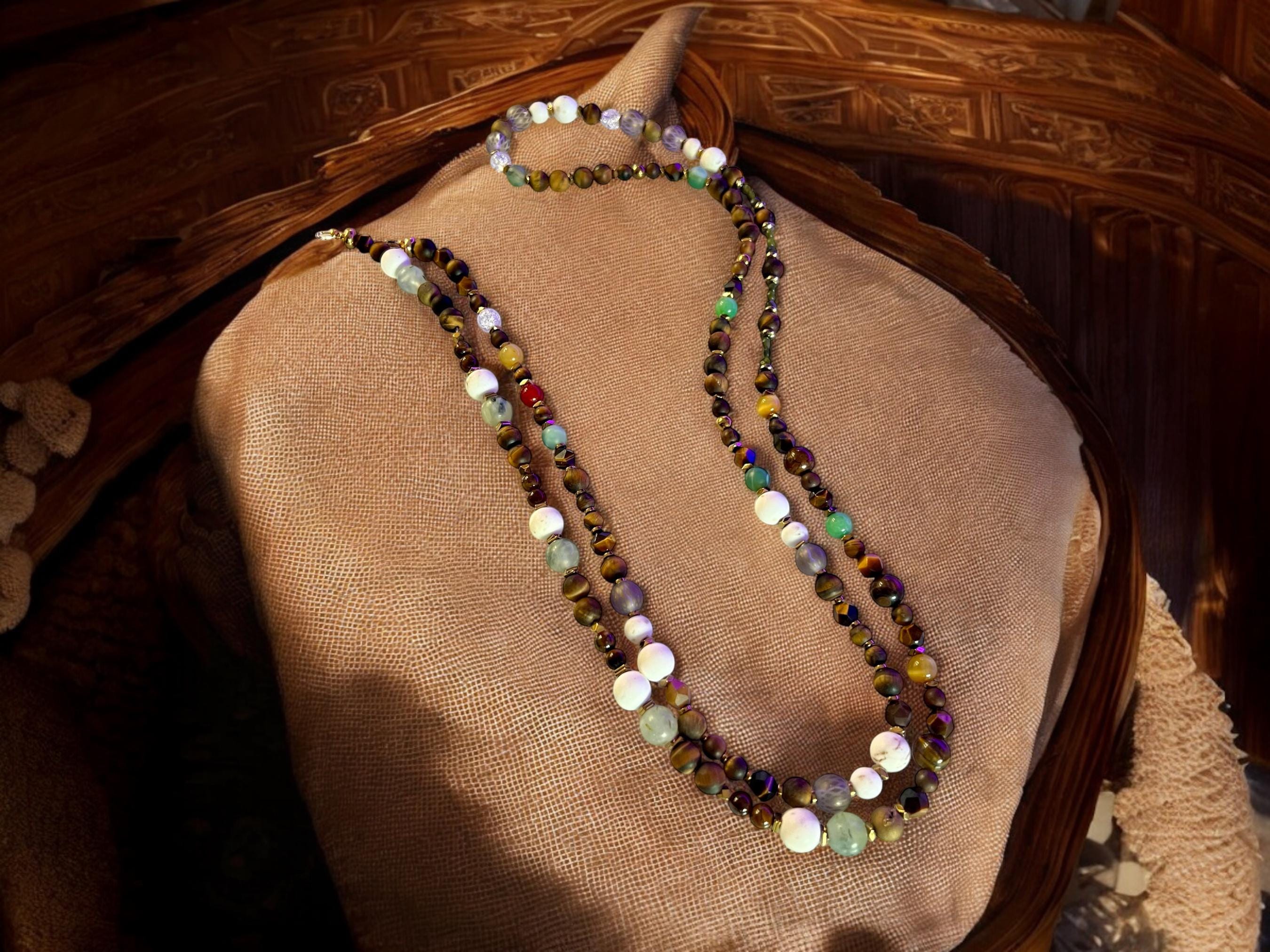 Handmade Beaded Phone Lanyard: Crossbody Strap Necklace