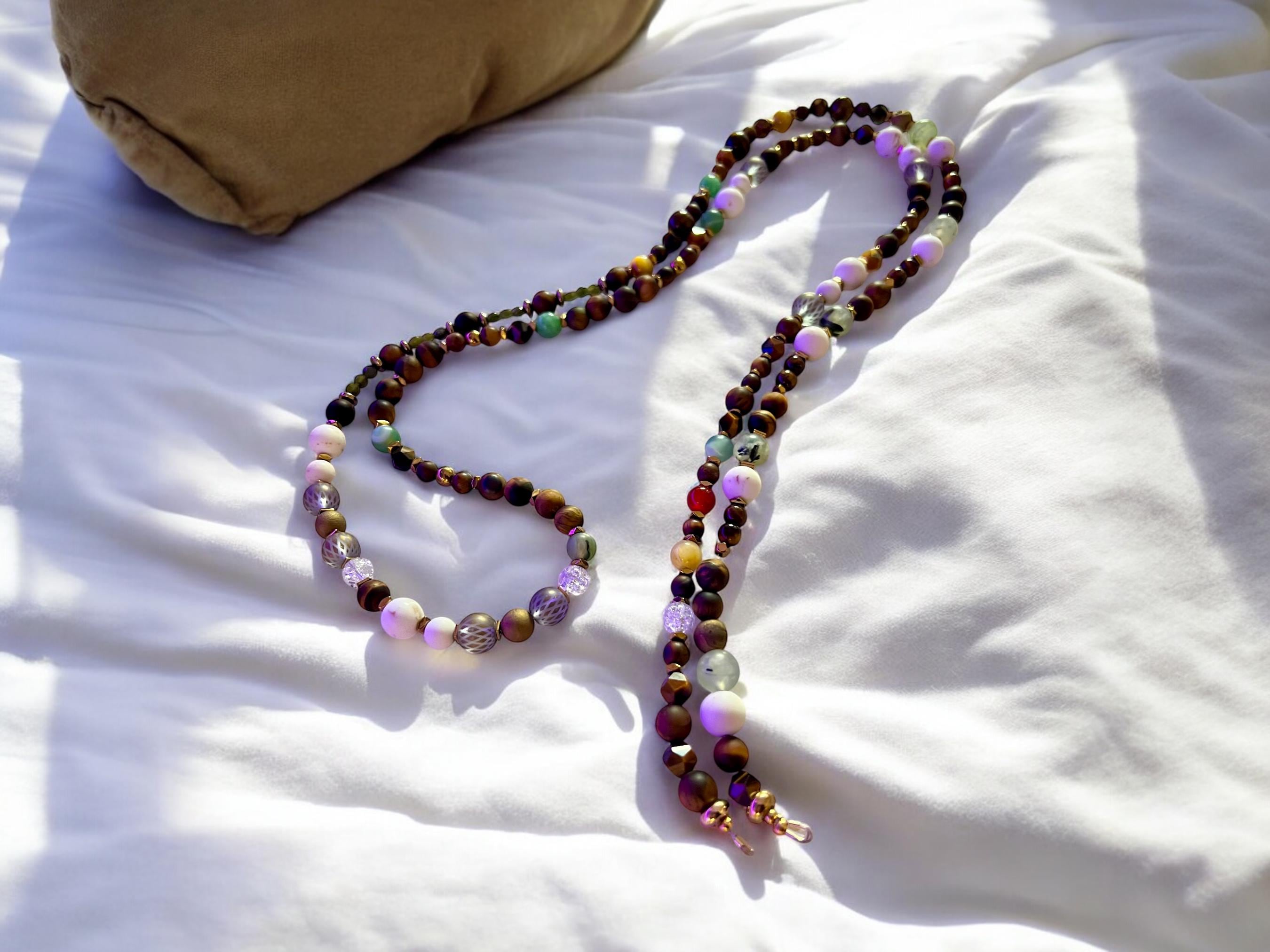 Handmade Beaded Phone Lanyard: Crossbody Strap Necklace — view 3