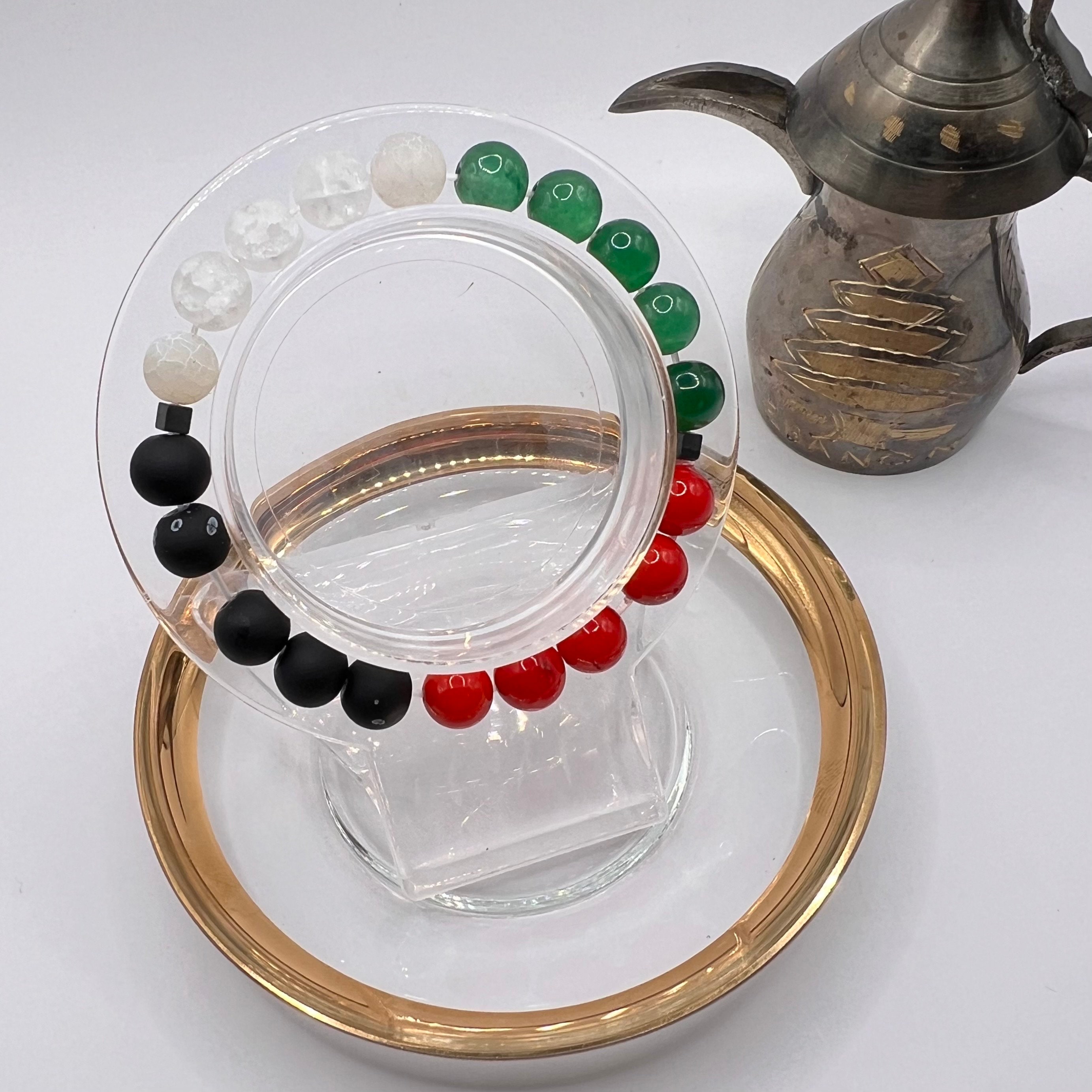 Palestinian Unity Beaded Bracelet Unisex — view 2
