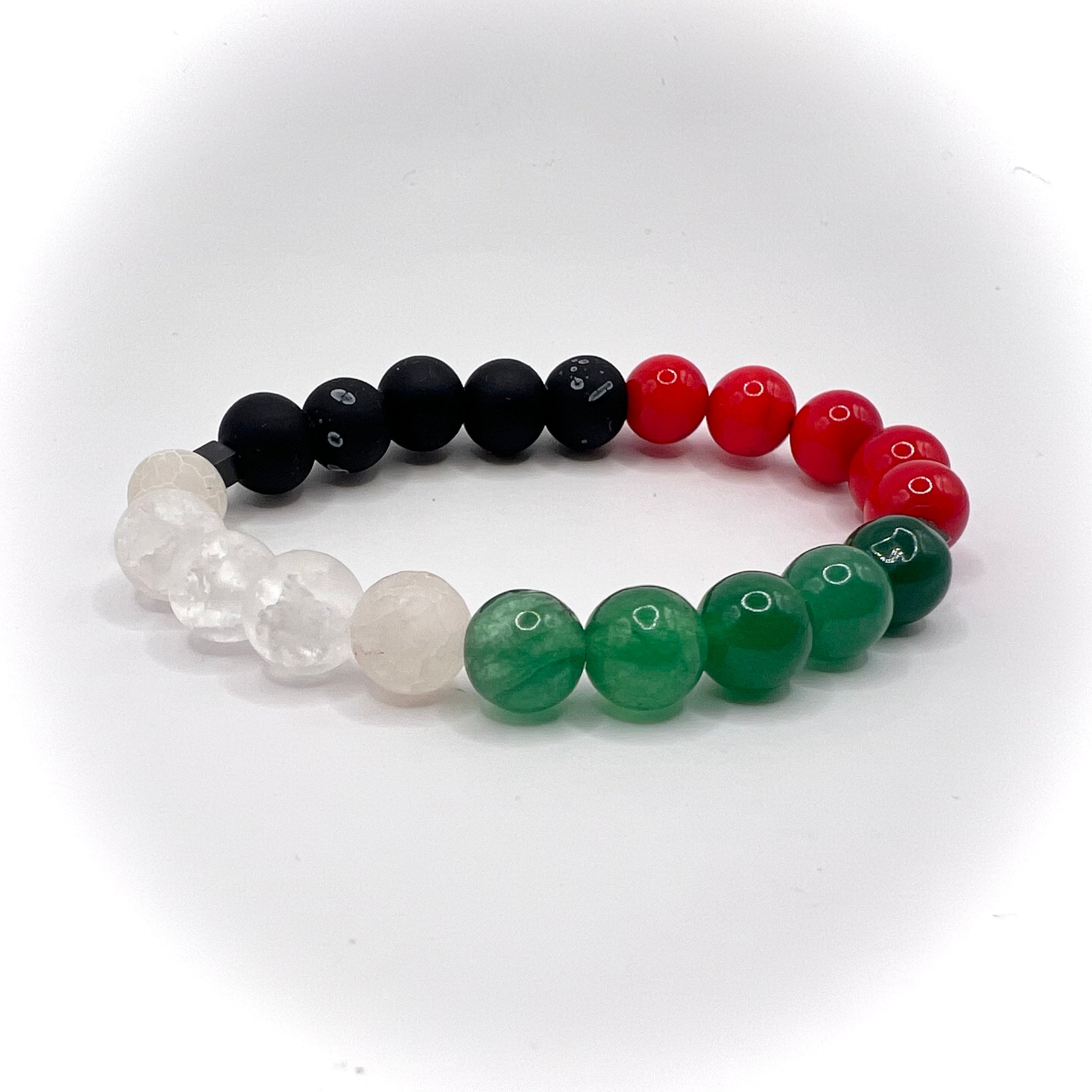 Palestinian Unity Beaded Bracelet Unisex