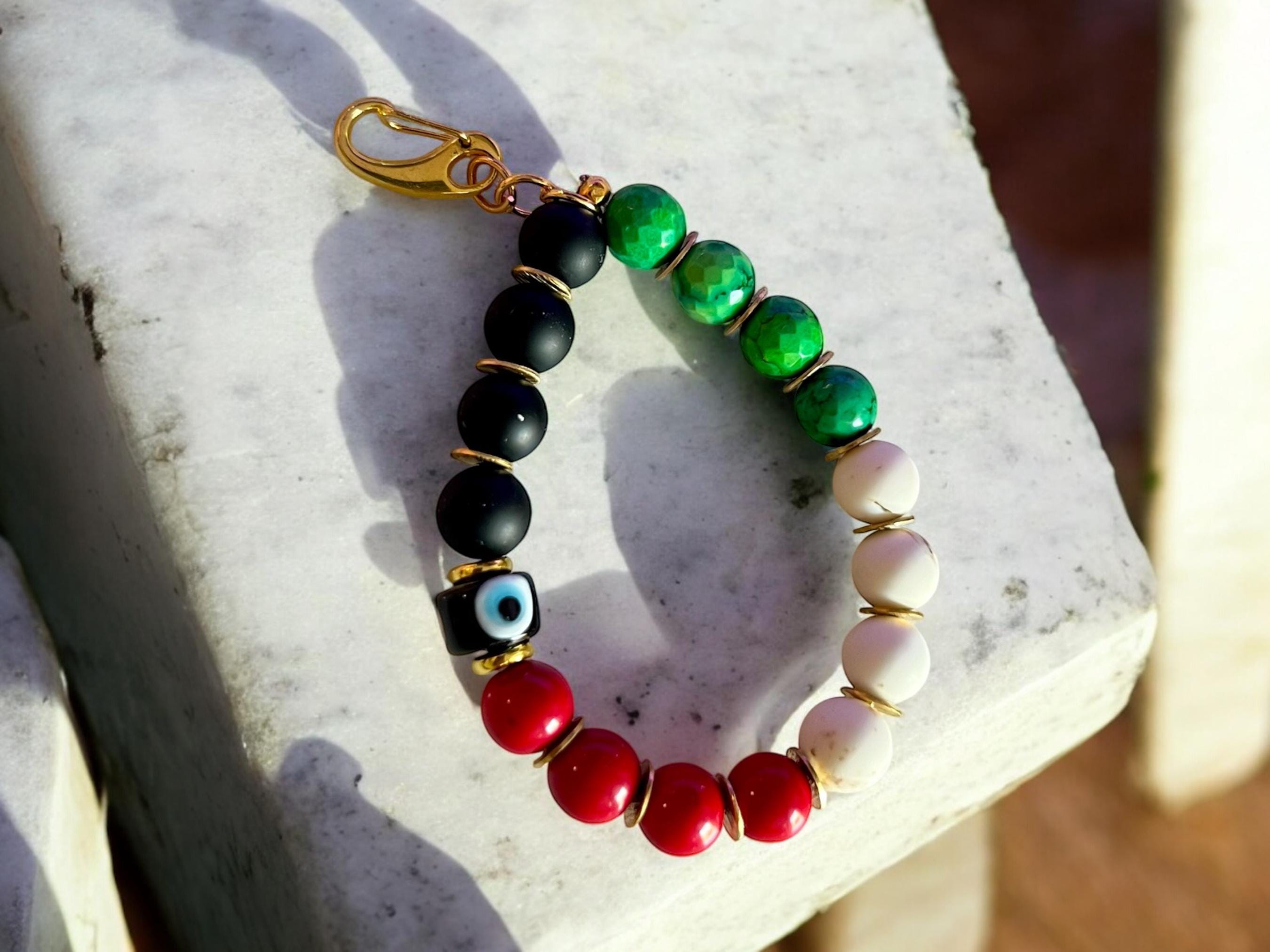 Palestinian Beaded Keychain | Purse Charm | Support Palestine — view 3