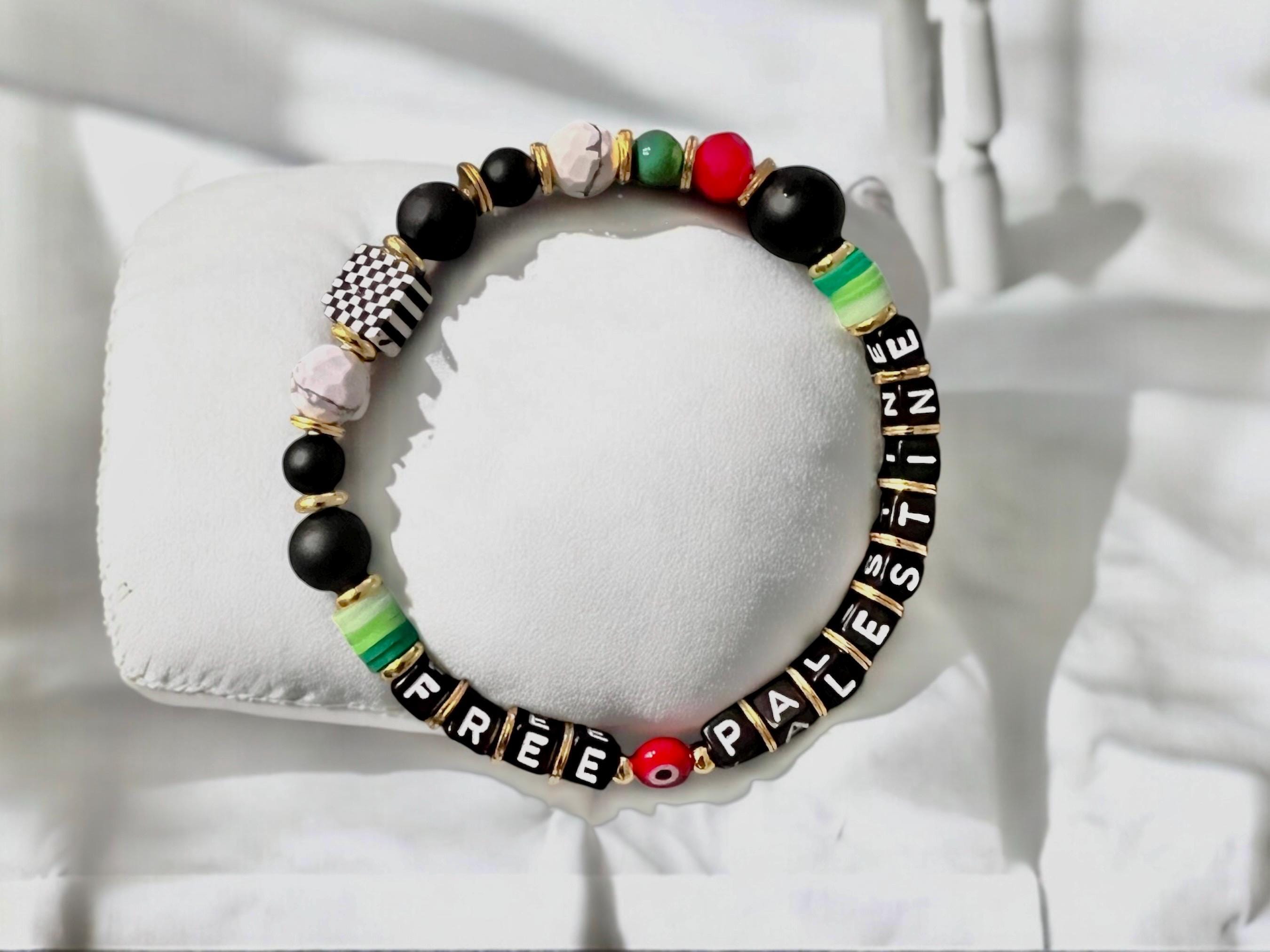Palestinian Inspired Beaded Cultural Bracelet | Statement Jewelry — view 3