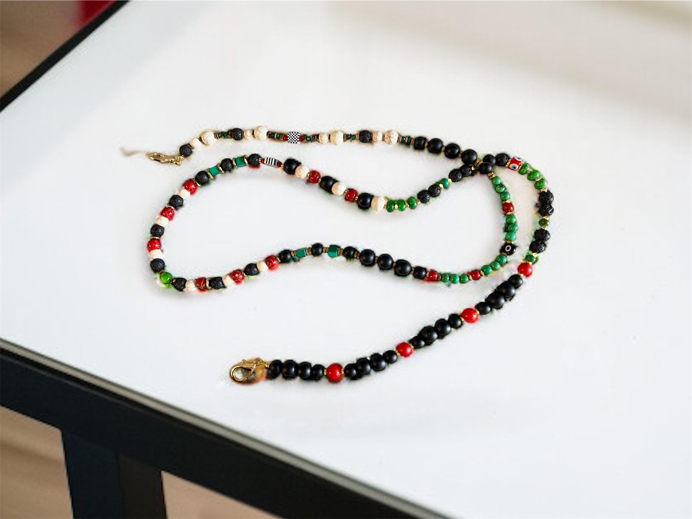 Palestine Onyx Lanyard Crossbody Strap Necklace for iPhone — view 5