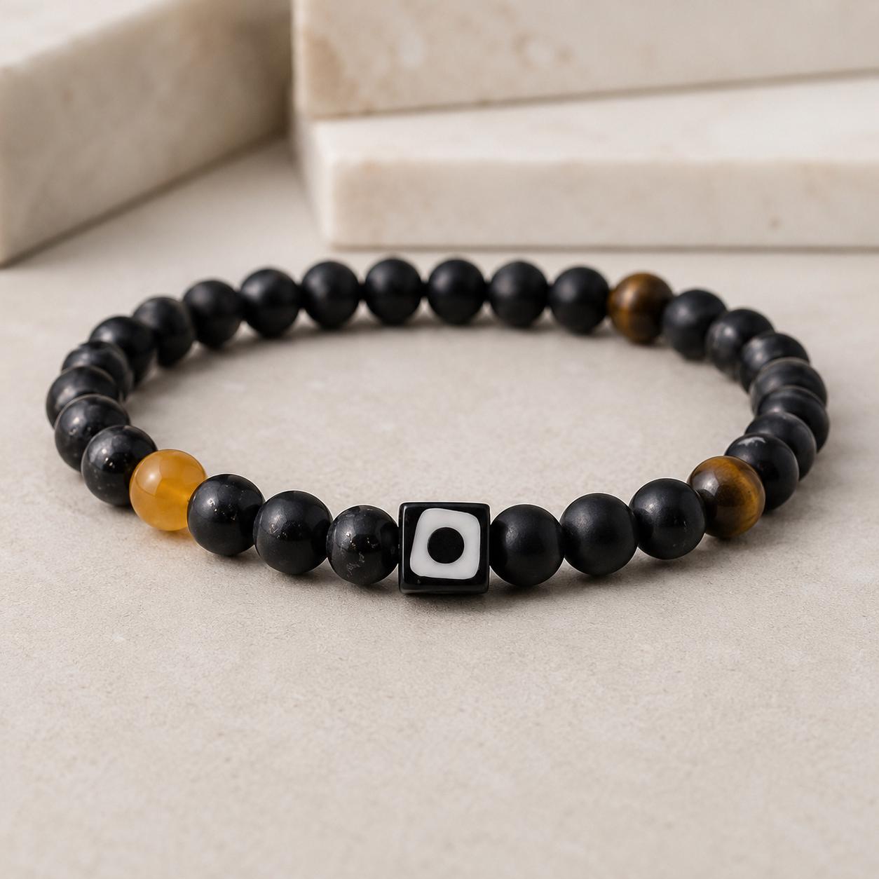 Onyx Gemstone Bracelet - Handmade Beaded Jewelry for Men