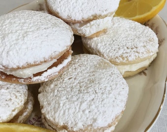 Polish Lemon Sandwich Tea Cookies - ONE DOZEN
