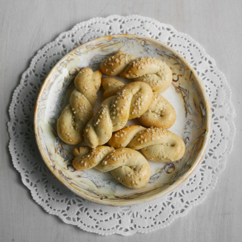 Greek Cookies With Sesame Seeds Koulourakia TWO DOZEN Etsy