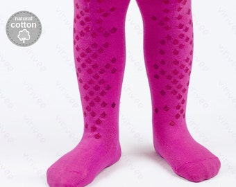 GLITTER scales tights, 1-9 YEARS, hot pink costume girls toddler baby