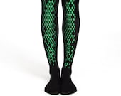 Green dragon tights for women, plus size cosplay costume for Halloween, dragon, liyard, snake skin pattern, goth fashion