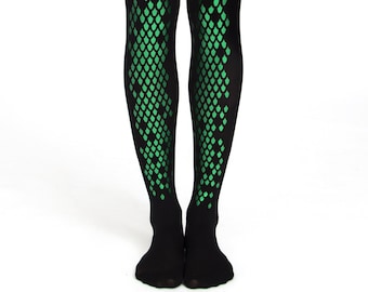 Collants dragon vert pour femmes, costume de cosplay plus taille pour Halloween, dragon, liyard, motif de peau de serpent, mode gothique