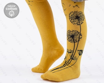 Dandelion tights 2-9 YEARS, cotton pantyhose for girls