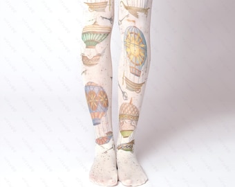 Vintage air balloon tights for women, retro clothing