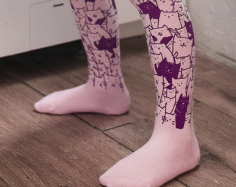 Cotton cat tights for baby toddler girls