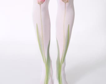 Tulip tights, S-4XL plus size floral printed outfit brides bridesmaids wedding accessories for women