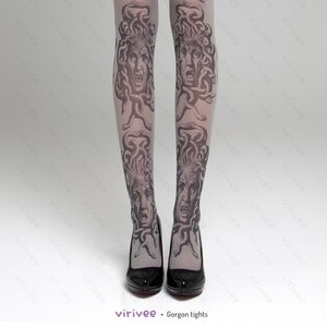 Gorgon tights, medusa greek mythology art print celestial pagan costume