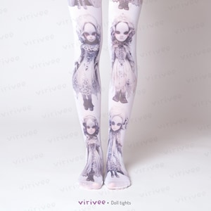Doll tights, gothic tights for women image 1