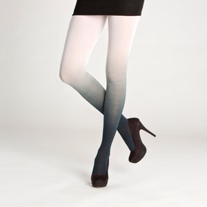 Dark-white ombre tights, Cat paw tights, cosplay tights, tights for women, women's clothing