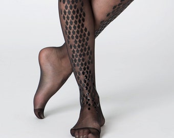 Black dragon tights, dragon scale patterned tights, gothic clothing, Halloween witch costume goth