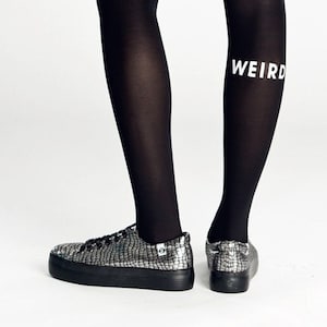 Weird gothic plus size clothing tights, alternative clothes, semi-opaque tights for women, weird outfits gifts