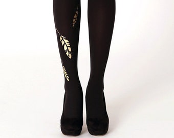 Golden feather tights