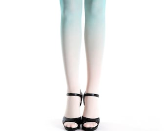 Ombre tights ivory - mint