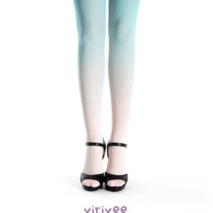Ombre Strumpfhose Elfenbein - Mint