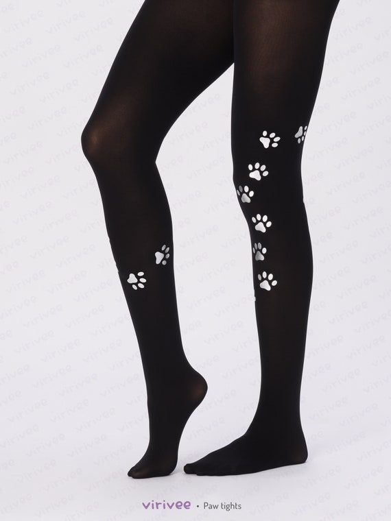 Paw print tights deals