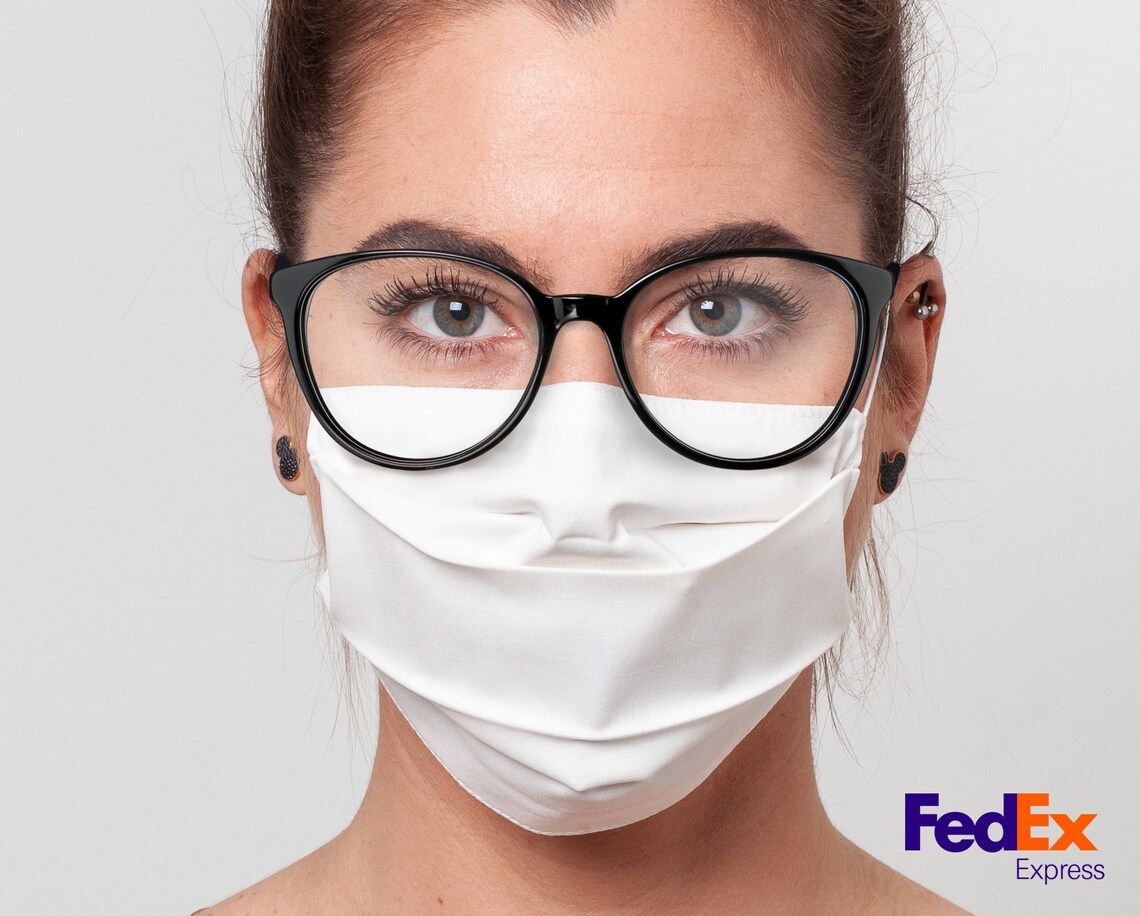 Mask for glasses washable cotton face adult mask with nose Etsy