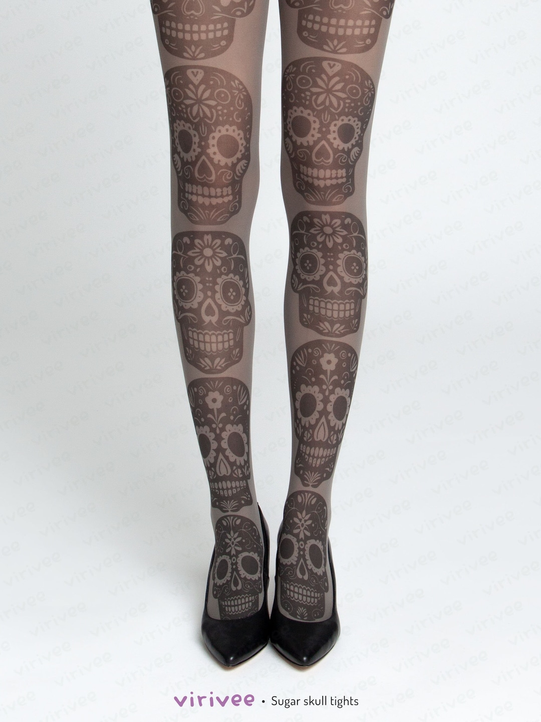 Sugarskull Gothic Tights for Women Halloween Tights Etsy