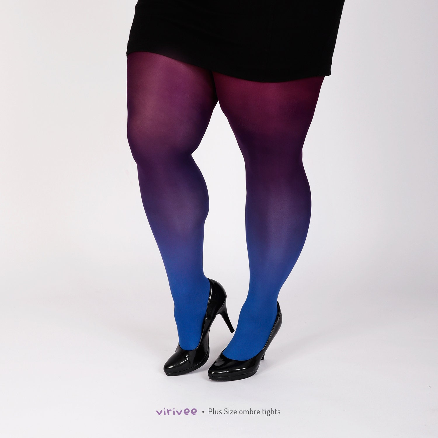 Milan tights, white-blue - Virivee Tights - Unique tights designed and made  in Europe