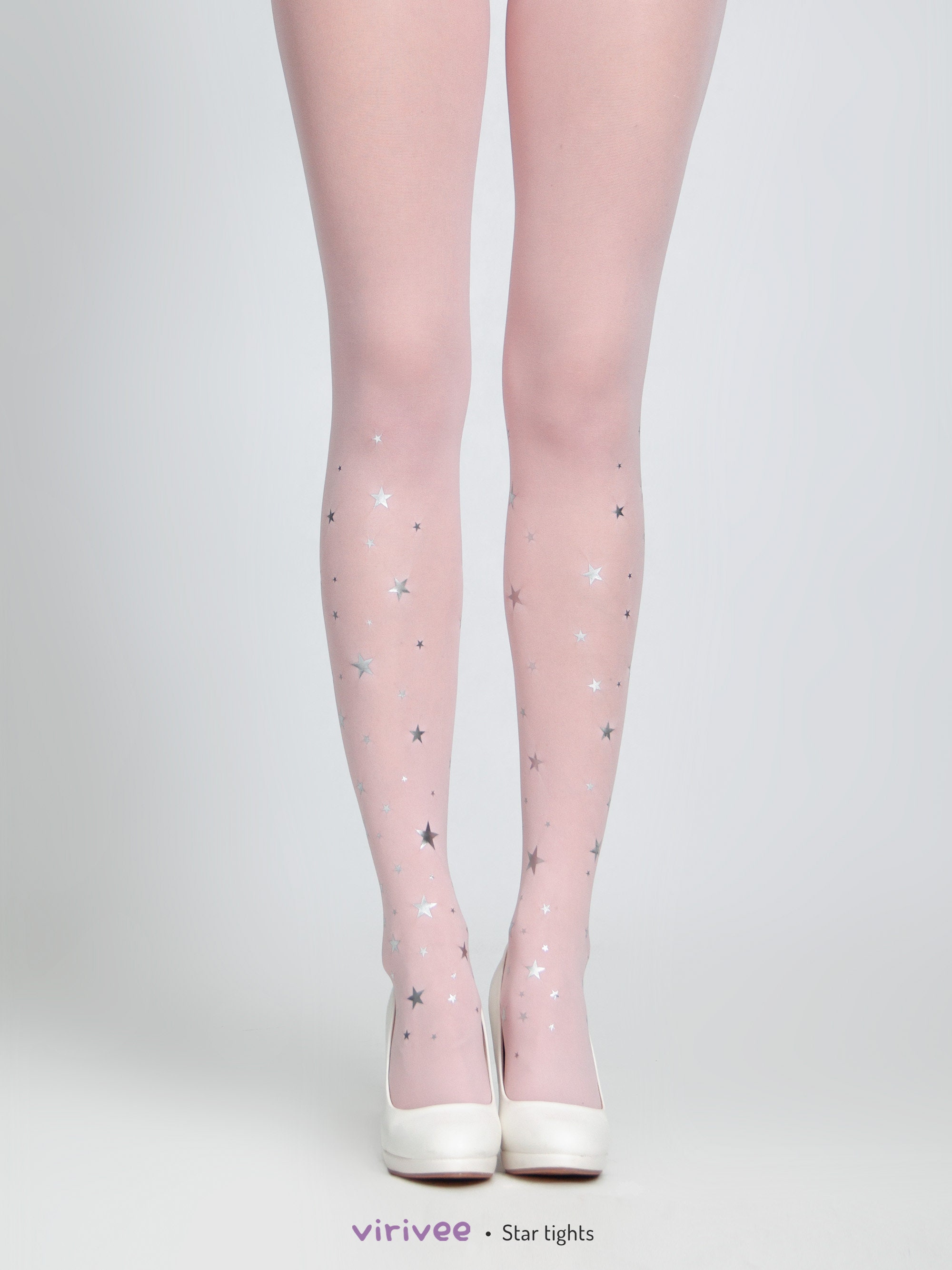 Fluffy Constellation Pink Tights