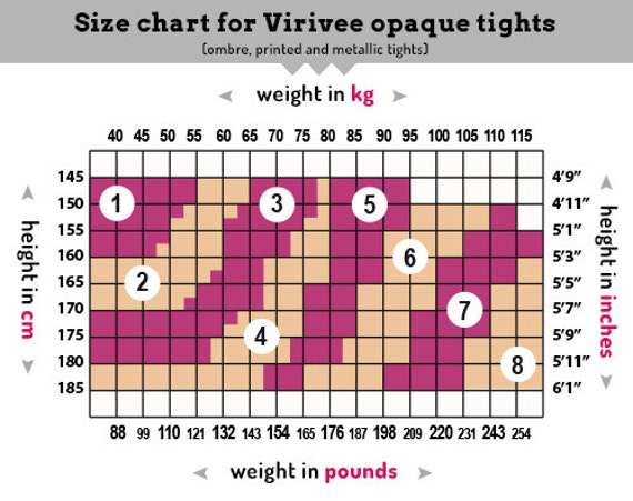 Tights Size Chart H M